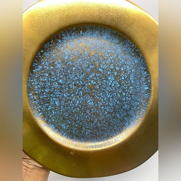 Michael Wainwright Sandra Baccus Gold/Turquoise Salad Plates - Picture 8 of 10
